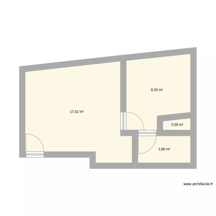 Saint-Remy les Chevreuses. Plan de 4 et 29 m² Saint-Remy les Chevreuses. Plan de 4 et 29 m²