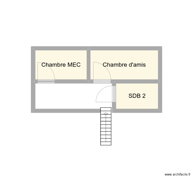 étage 20/03. Plan de 3 pièces et 4 m2