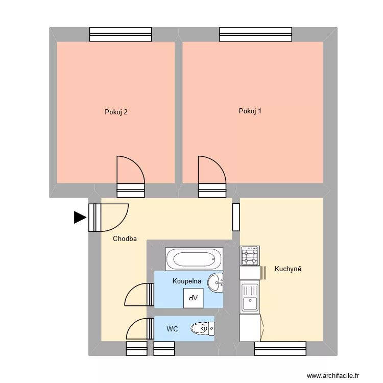 Středov&aacute; 401, byt 4. Plan de 12 Pièces et 177 m²