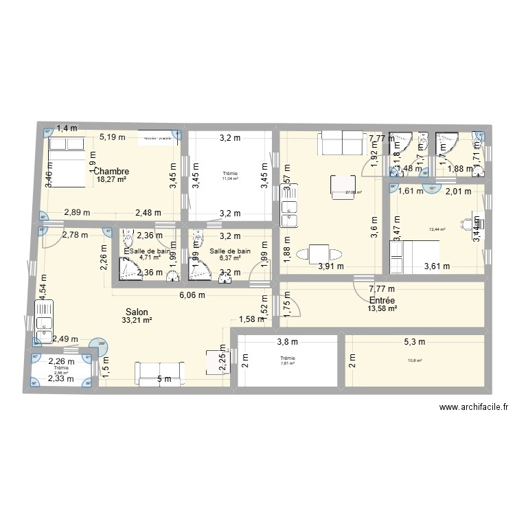 PLAN STUDIO TITO V2. Plan de 11 pièces et 148 m2