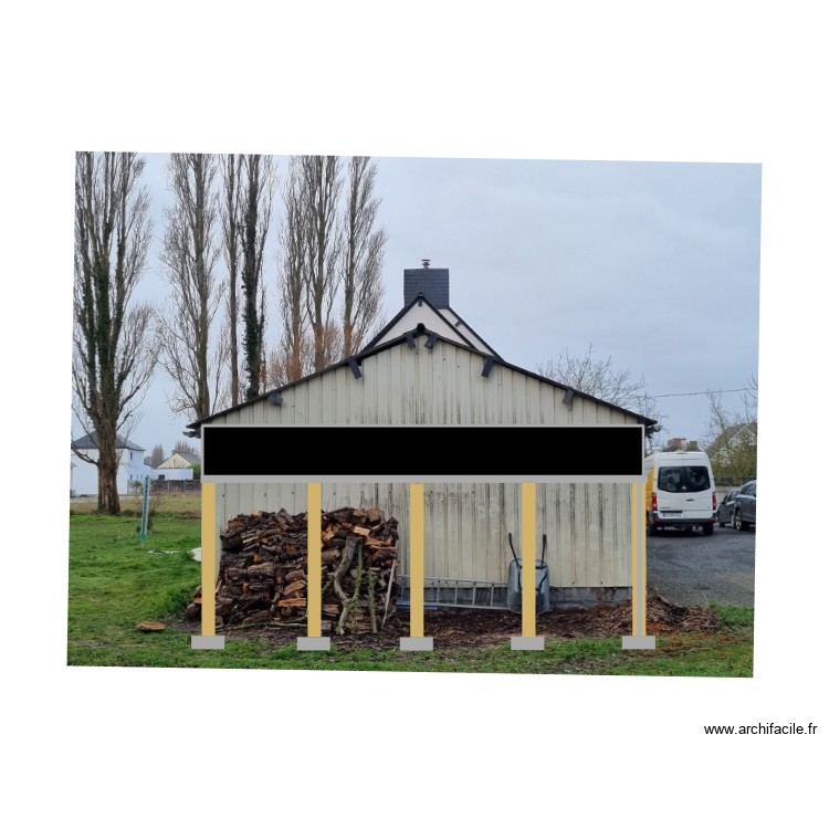 Appenti vue de face. Plan de 0 pièce et 0 m2 Appenti vue de face. Plan de 0 pièce et 0 m2