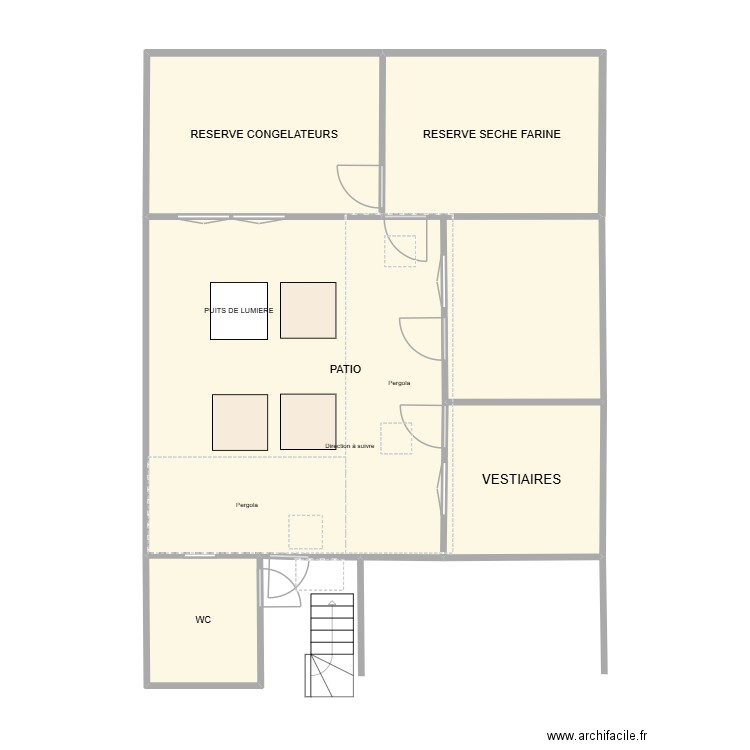 ETAGE. Plan de 5 pièces et 83 m2