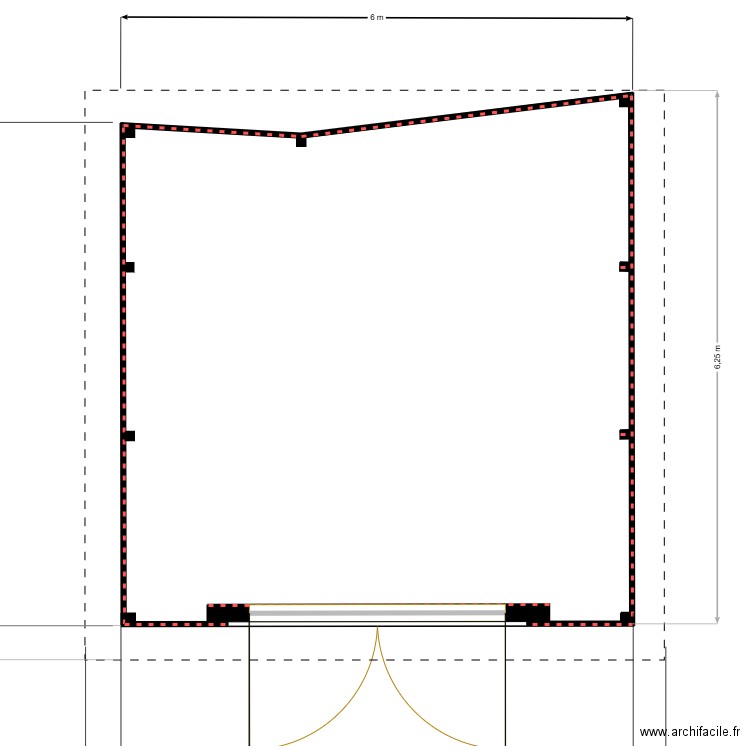 PETIT - PLAN DE MASSE ET TOITURE. Plan de 1 pièce et 35 m2