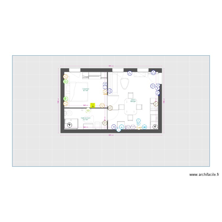 Pierre Vegas Appartement 1. Plan de 0 pièce et 0 m2