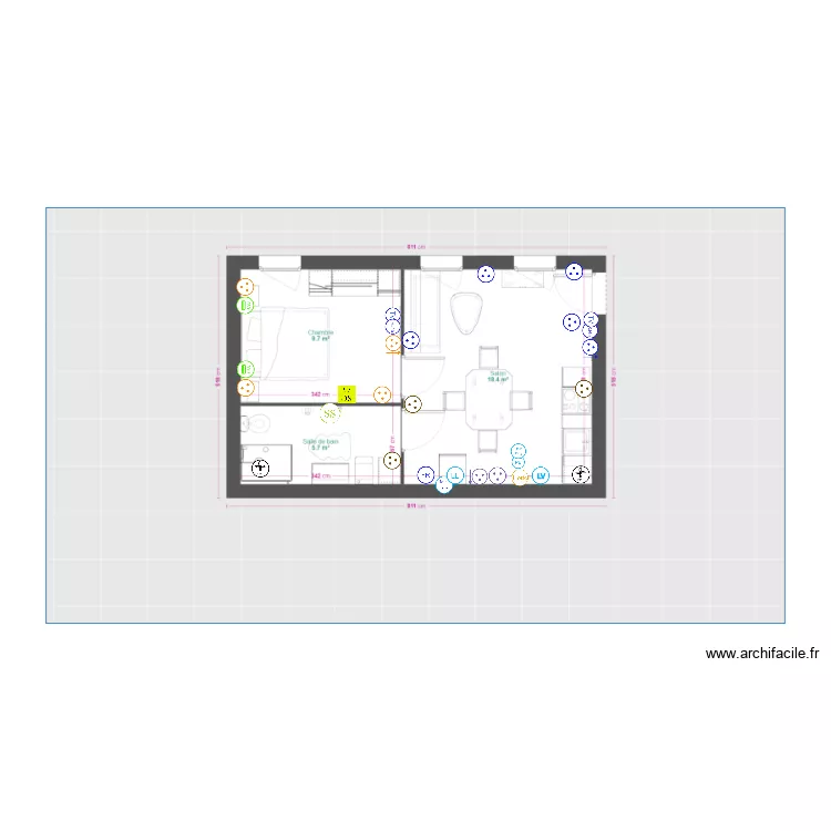 Pierre Vegas Appartement 1. Plan de 