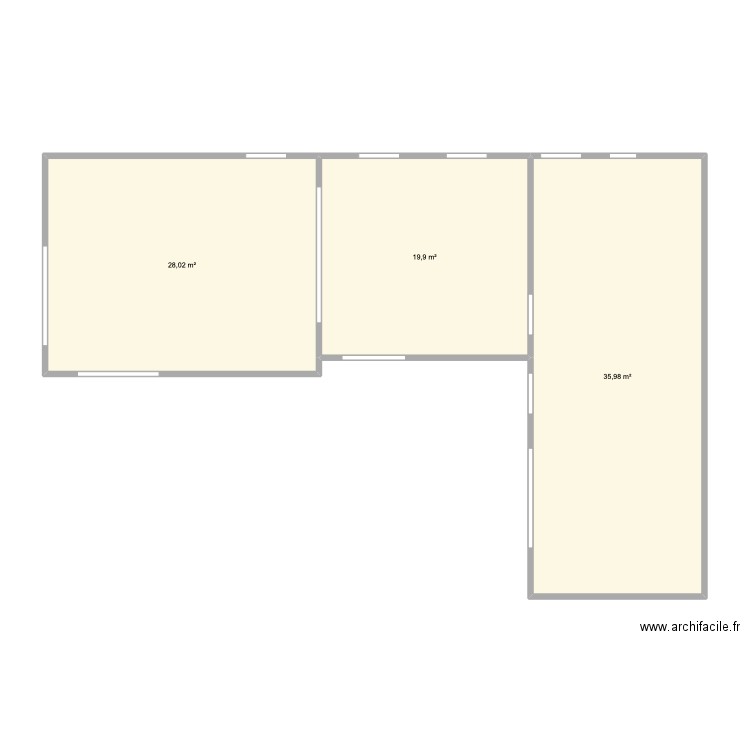 plan chemin des renards. Plan de 3 pièces et 84 m2