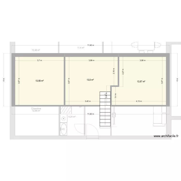 plan 3eme maison. Plan de 11 pièces et 156 m²
