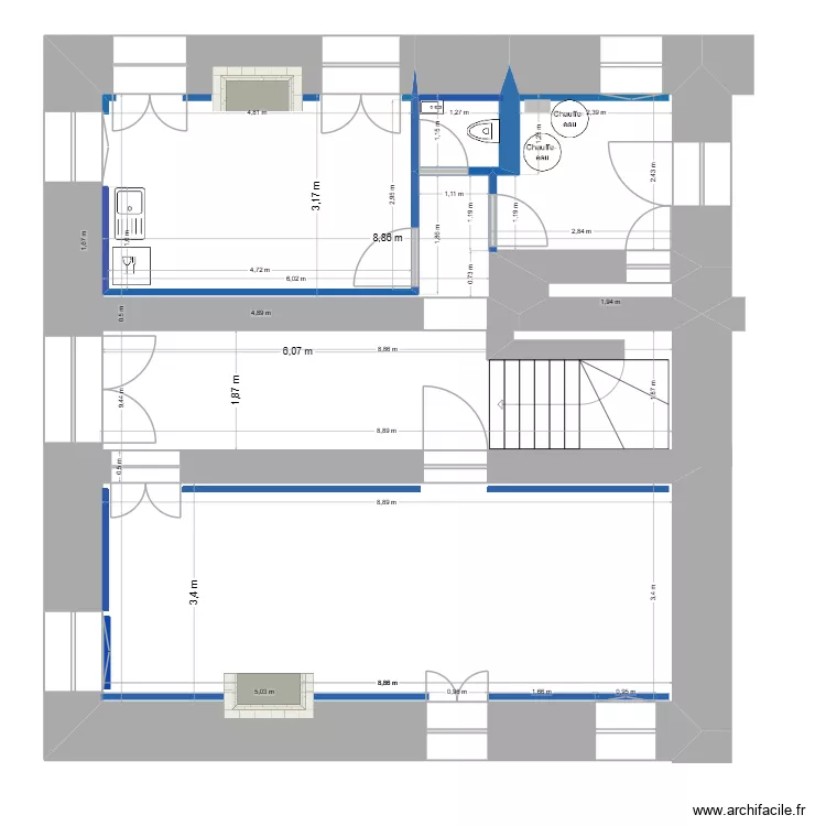 Arba Bas envisag&eacute;. Plan de 
