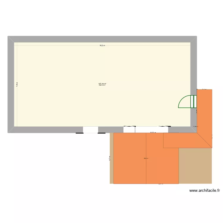 Terrasse. Plan de 1 Pièce et 127 m² Terrasse. Plan de 1 Pièce et 127 m²