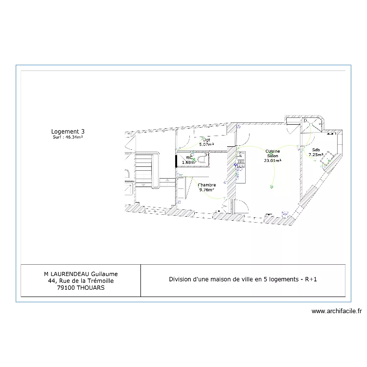 LAURENDEAU - logt3. Plan de LAURENDEAU - logt3. Plan de
