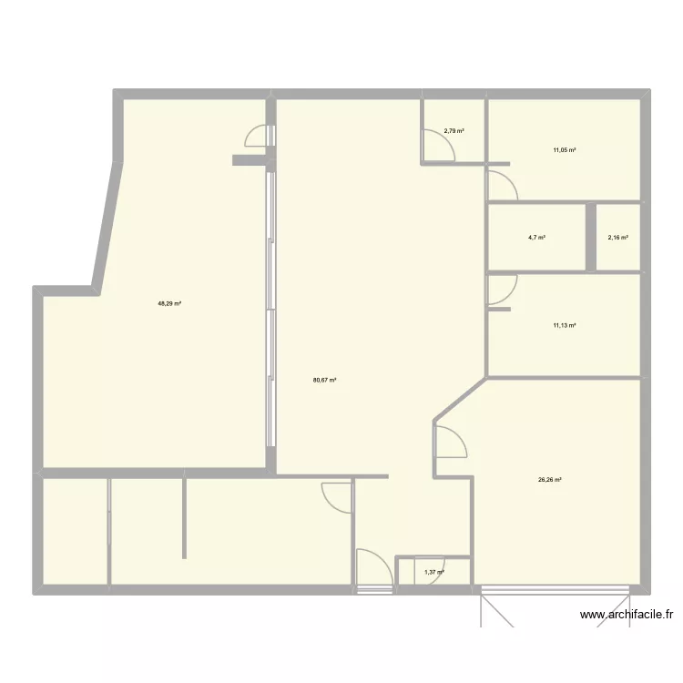 maison. Plan de 9  et 188 m²