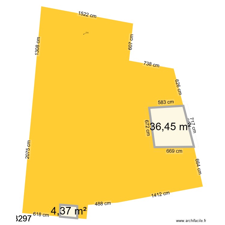 fricaudiere 2. Plan de 2 pièces et 41 m2