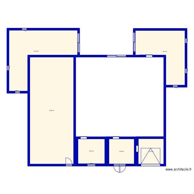 rez. Plan de 6 pièces et 171 m2
