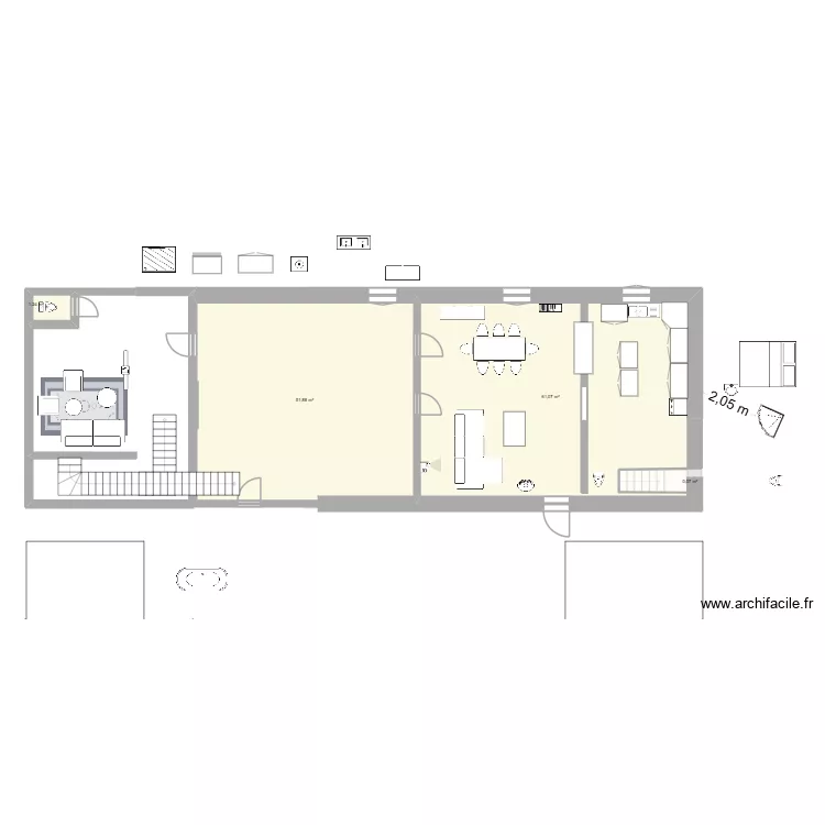 Domaine de grave (Christophe) 1. Plan de 7  et 253 m²