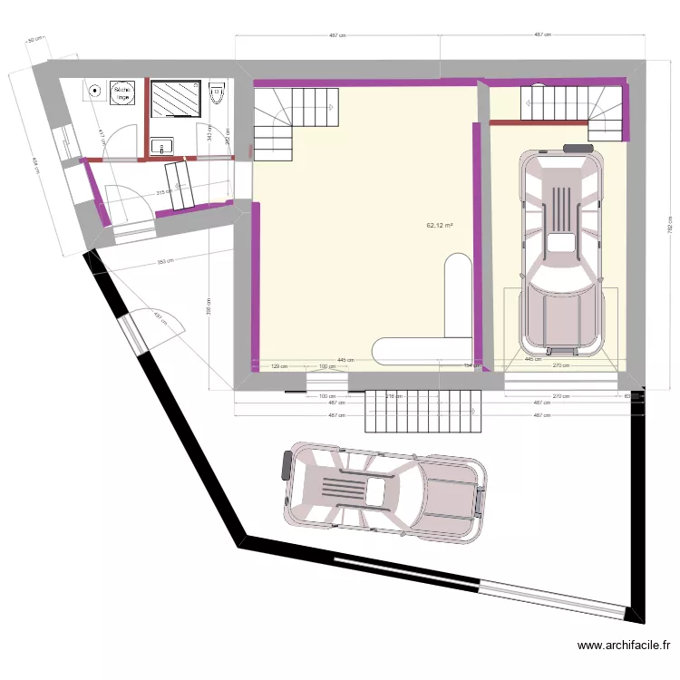 Plan RDC avec garage. Plan de Plan RDC avec garage. Plan de