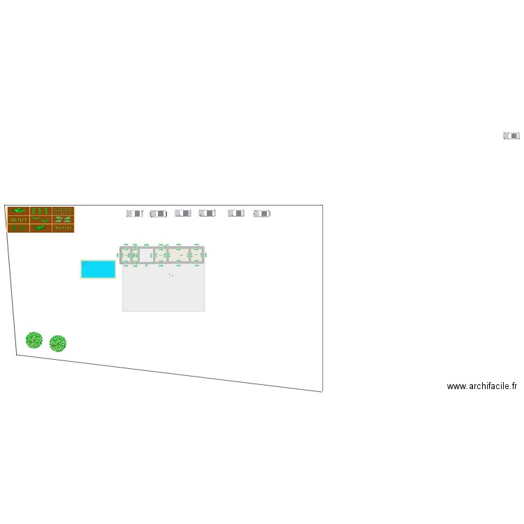 Chacra. Plan de 5 pièces et 49 m2