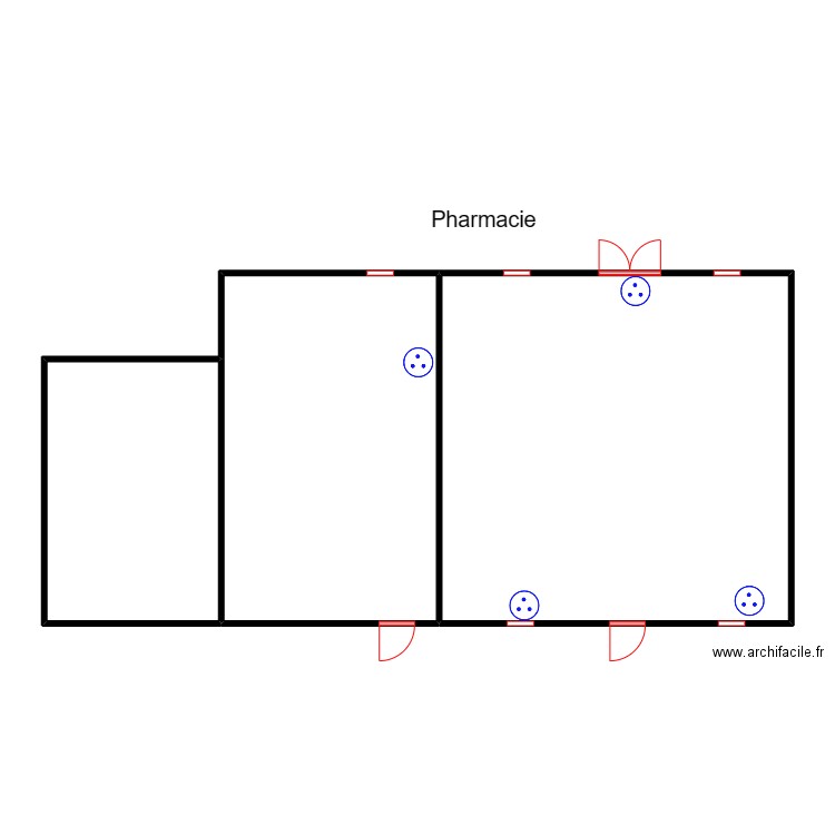circuit prise de PHARMACIES Manonkpon. Plan de 0 pièce et 0 m2