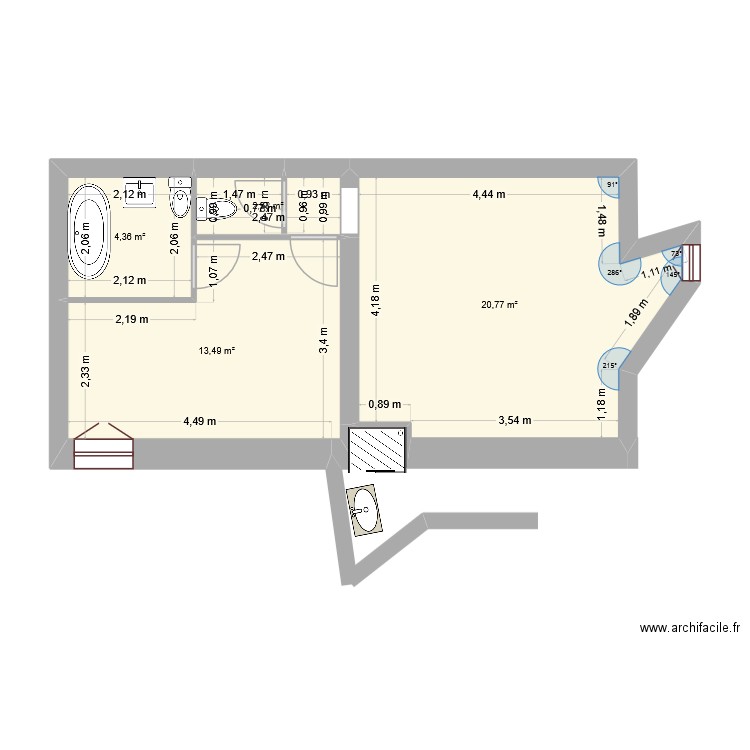 annabelle hery 2. Plan de 4 pièces et 41 m2