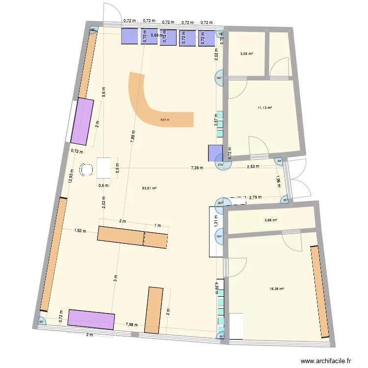 Biblioth&egrave;que Raymond Queneau. Plan de 