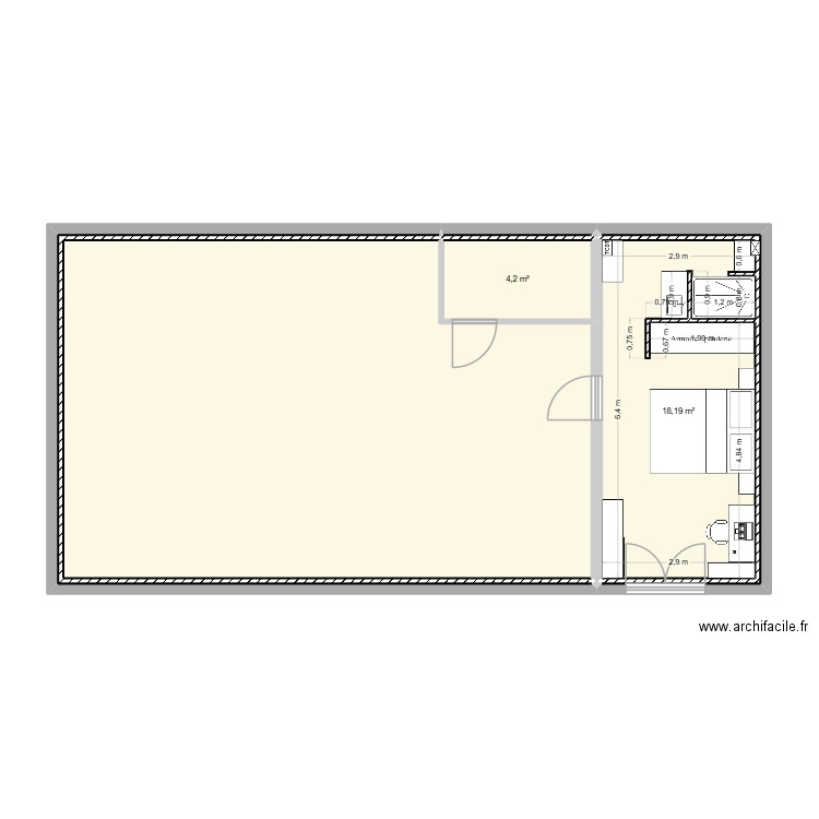 SinBO 0-V8. Plan de 6 pièces et 82 m2