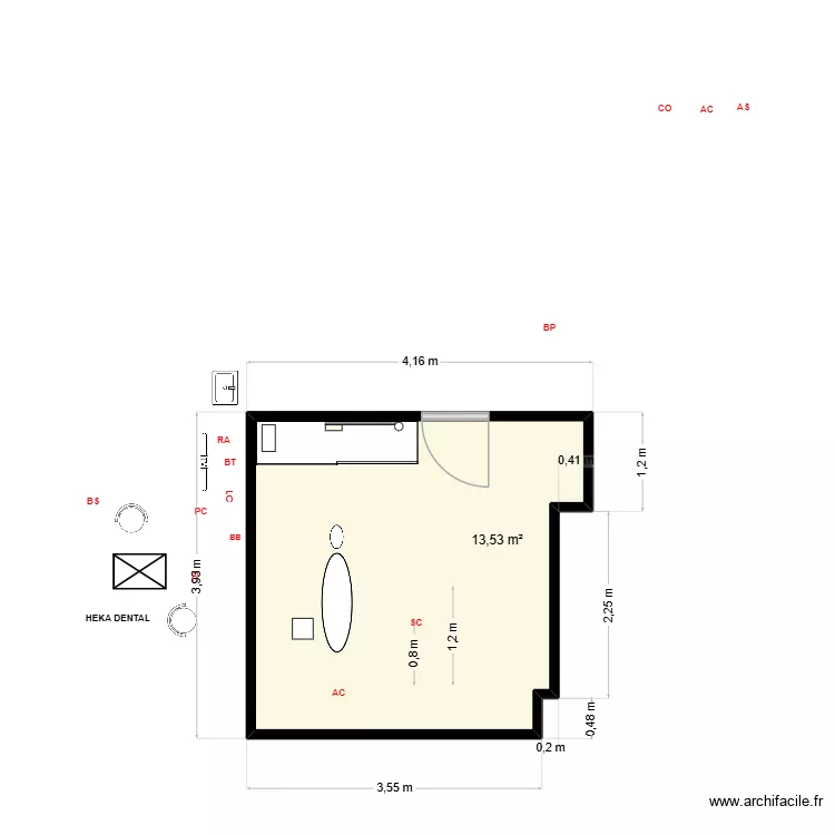 Dr Lemouzy V4. Plan de 1 et 14 m² Dr Lemouzy V4. Plan de 1 et 14 m²