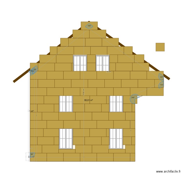 facade est fayolle avec isolation. Plan de 0 pièce et 0 m2