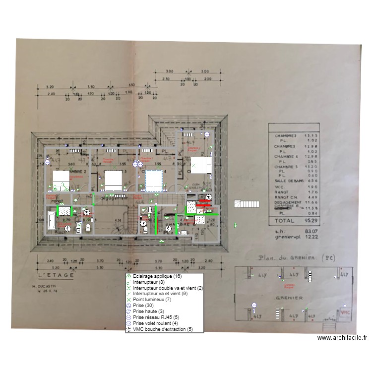 La Coulée R1 Projet v2. Plan de 12 pièces et 133 m2