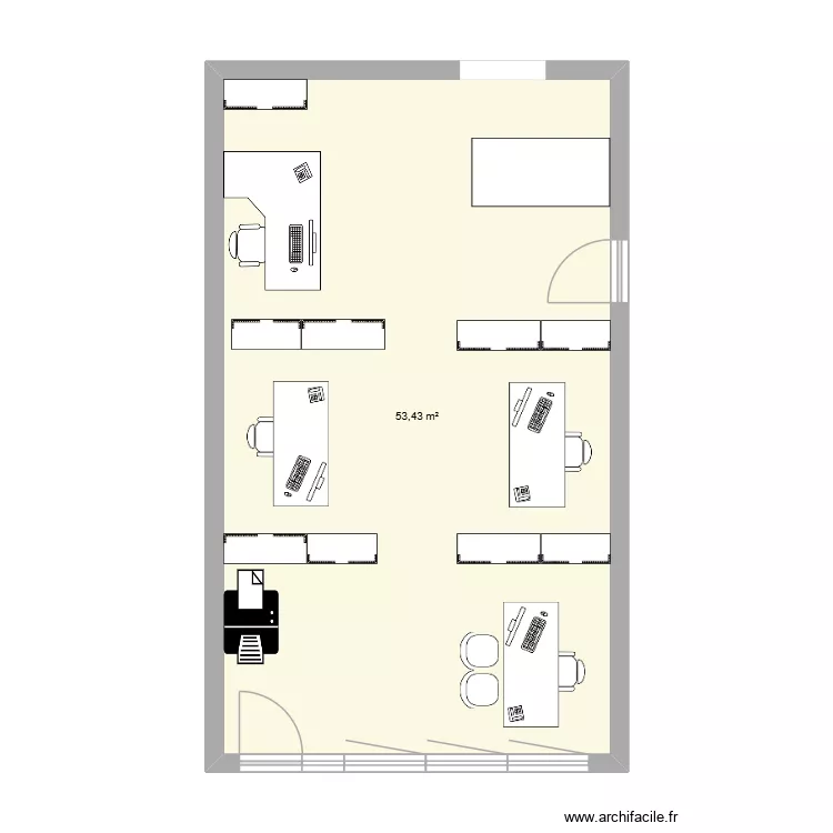 mobilier bureau. Plan de 1 et 53 m² mobilier bureau. Plan de 1 et 53 m²