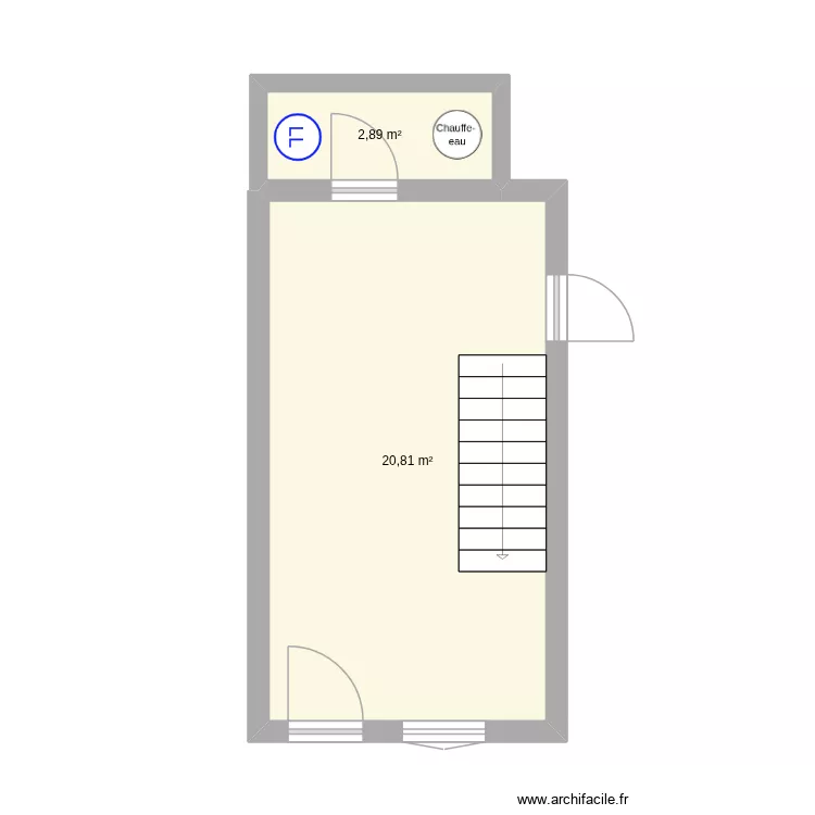 KevinBram2Rdc. Plan de 2  et 24 m²