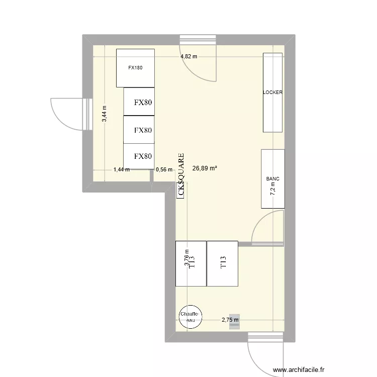 Cugnaux V2 11/12/2025. Plan de 1 pièce et 27 m² Cugnaux V2 11/12/2025. Plan de 1 pièce et 27 m²