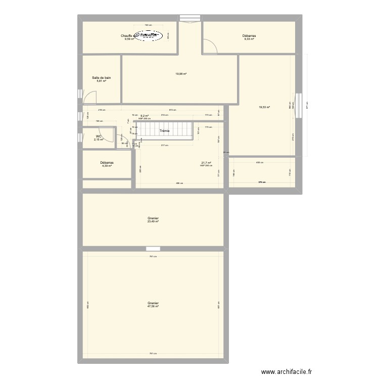 Maison tertraille RDC et 1er II. Plan de 0 pièce et 0 m2