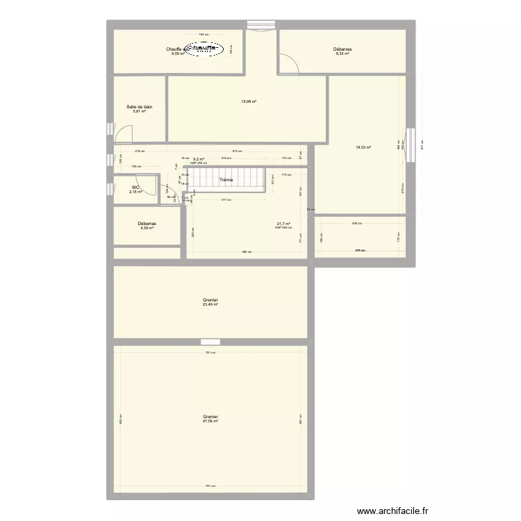 Maison tertraille RDC et 1er II. Plan de 