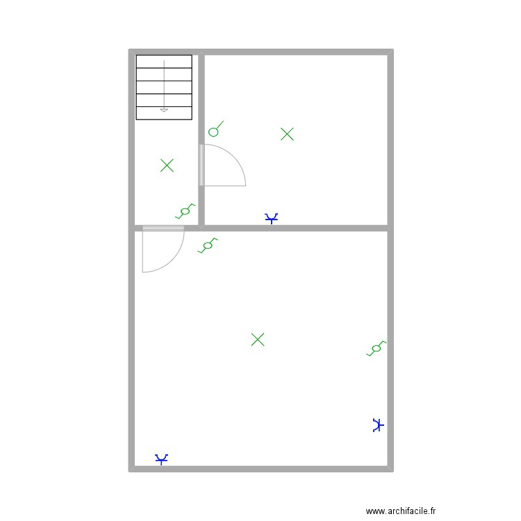 Posn 2ème Huy. Plan de 1 pièce et 38 m2