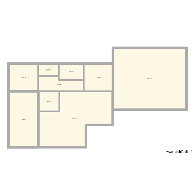 Maisons jumelées MF. Plan de 9 pièces et 166 m2