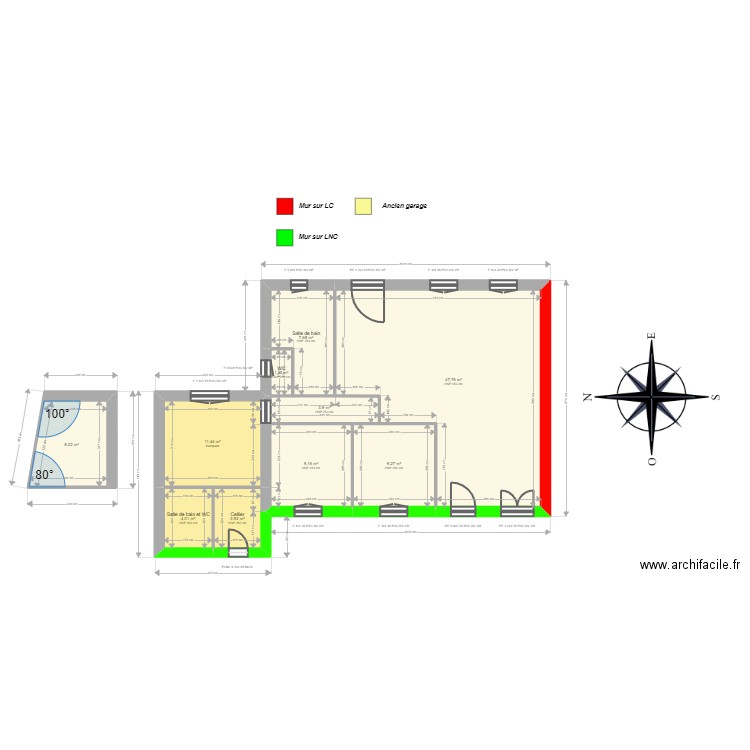 ML23054318 . Plan de 10 pièces et 107 m2