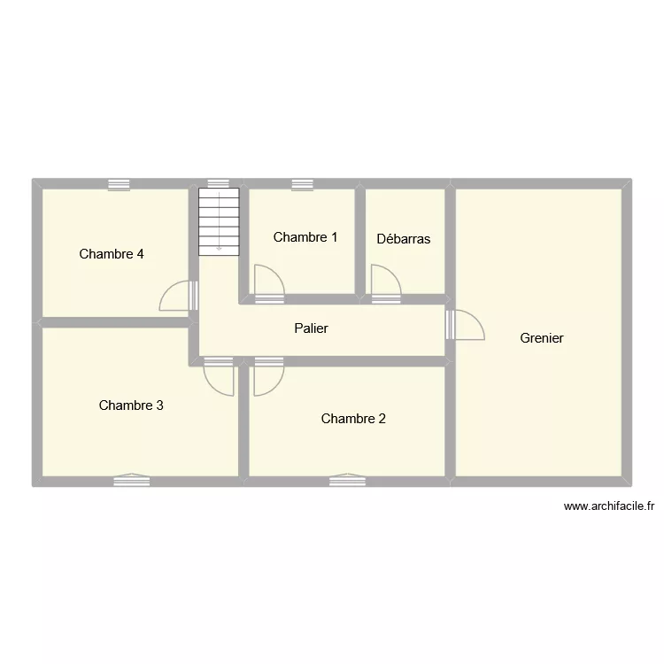 menard etage. Plan de 7  et 112 m²