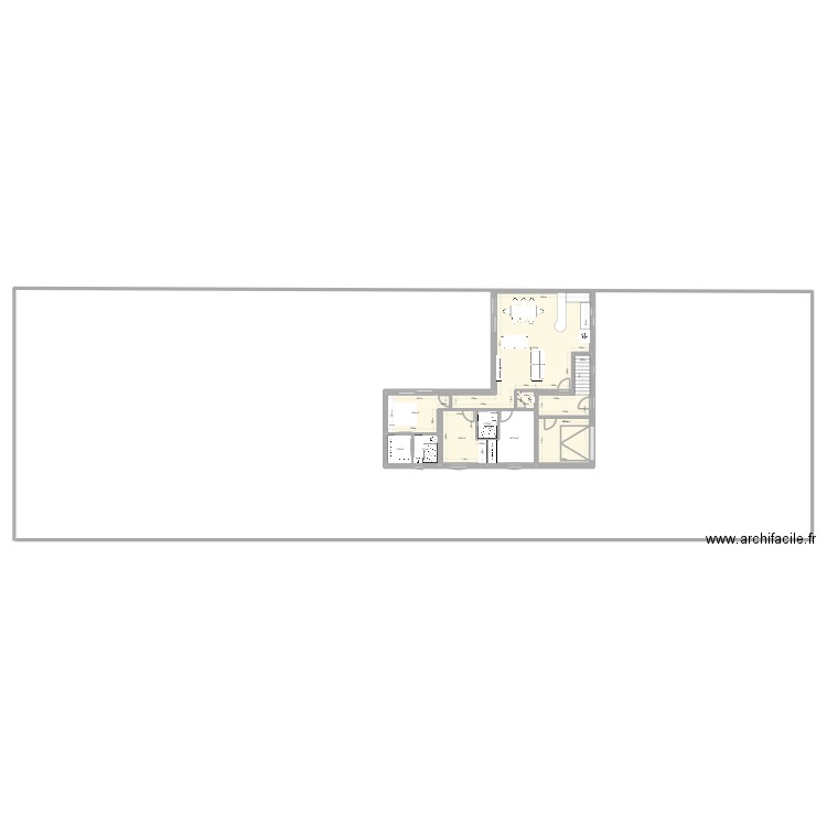 Projet Yo et G. Plan de 8 pièces et 105 m2