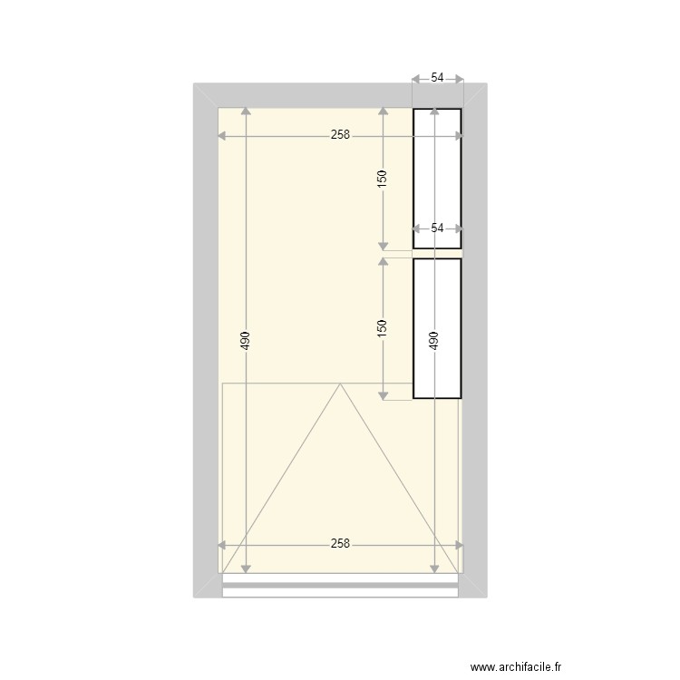 Garage Existant 2. Plan de 1 pièce et 13 m2