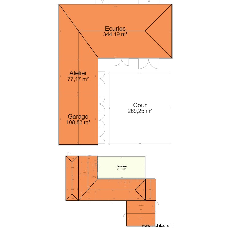 Domaine de la Vaux Marie 4. Plan de 18 pièces et 1026 m2