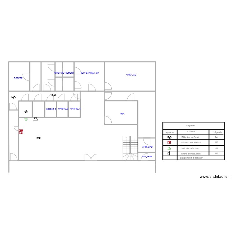  BONA RDC inc ex'. Plan de 21 pièces et 186 m2