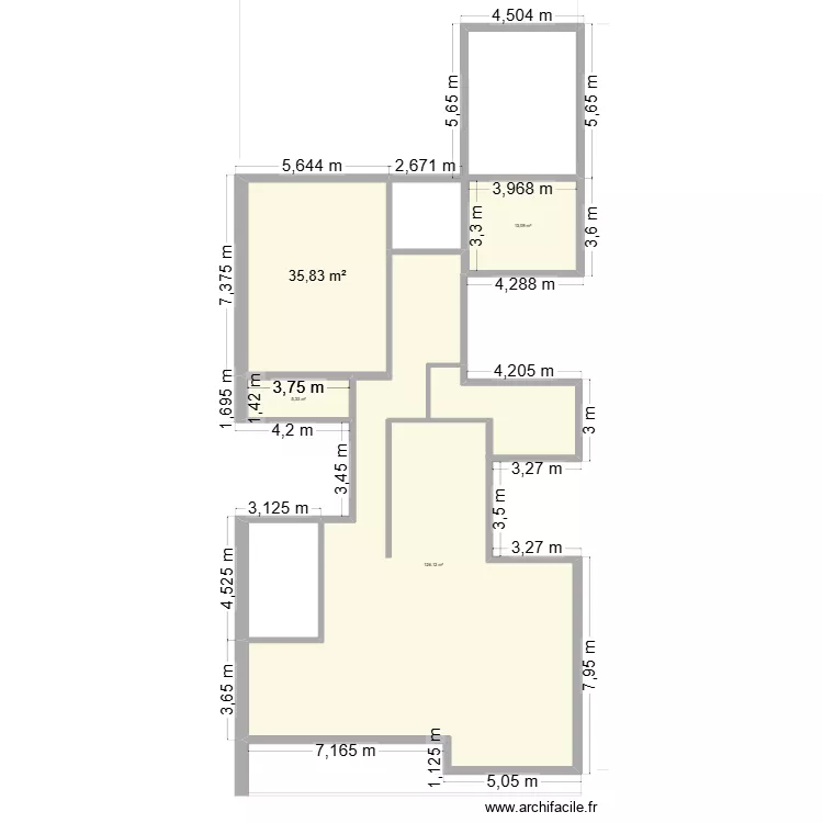 Parera piso 6 v1. Plan de 5  et 191 m²