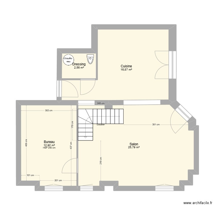 Appart apres. Plan de 9 pièces et 99 m2