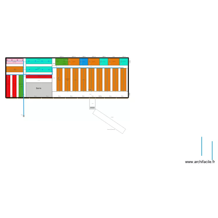 Potager Laruscade V2. Plan de 1  et 146 m²