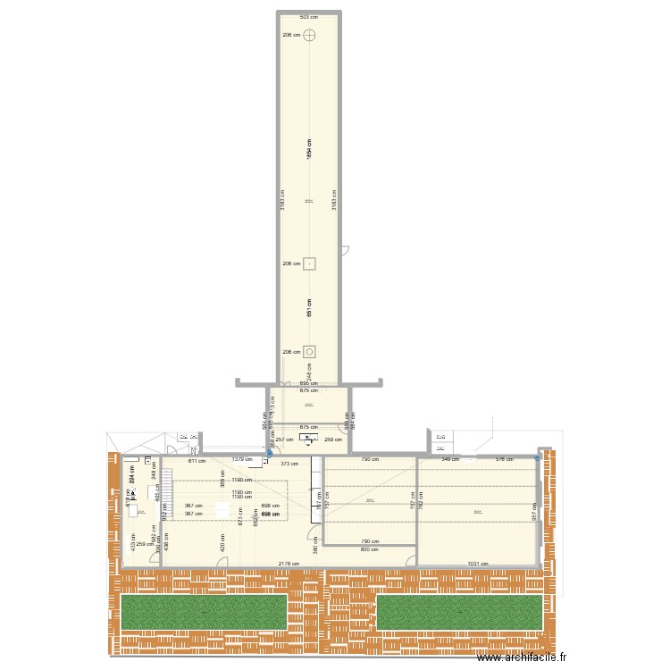 USINE 4. Plan de 8 pièces et 562 m2