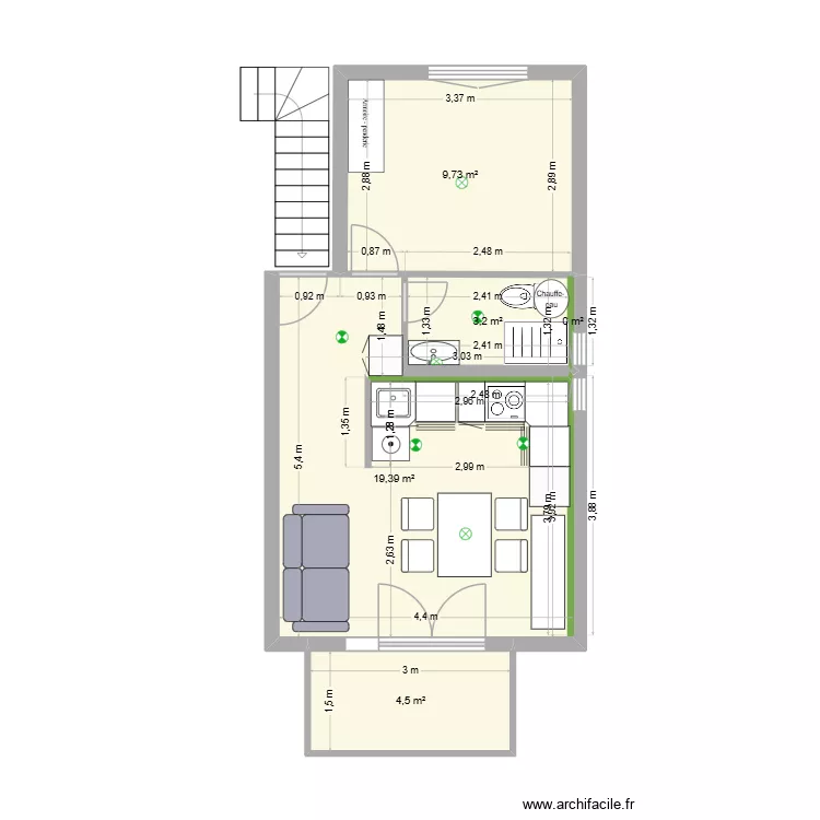ESCALA 3.0. Plan de 5 Pièces et 37 m² ESCALA 3.0. Plan de 5 Pièces et 37 m²