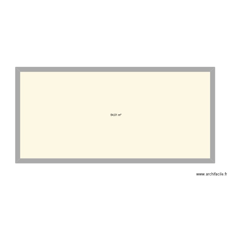 first. Plan de 1 pièce et 54 m2