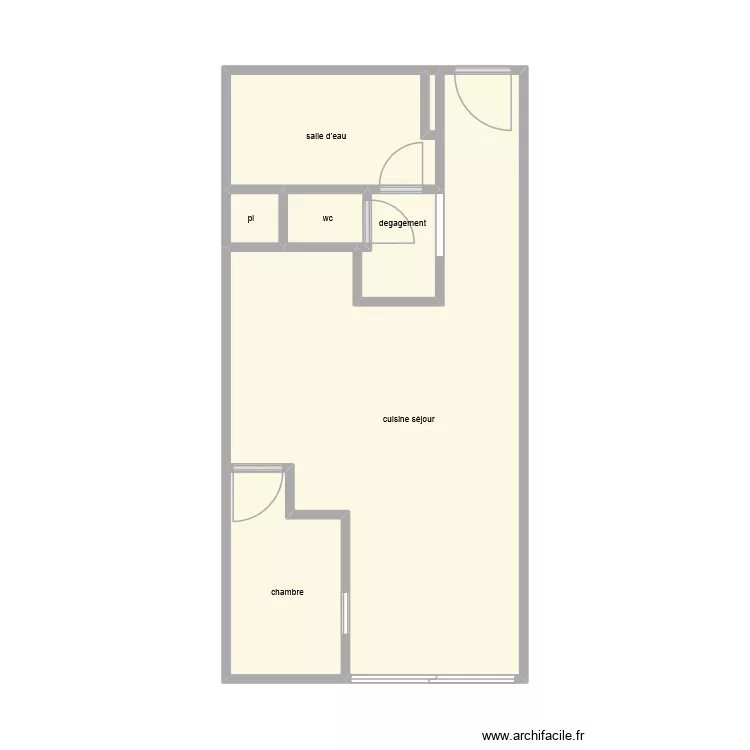 henry am. Plan de 6  et 33 m²