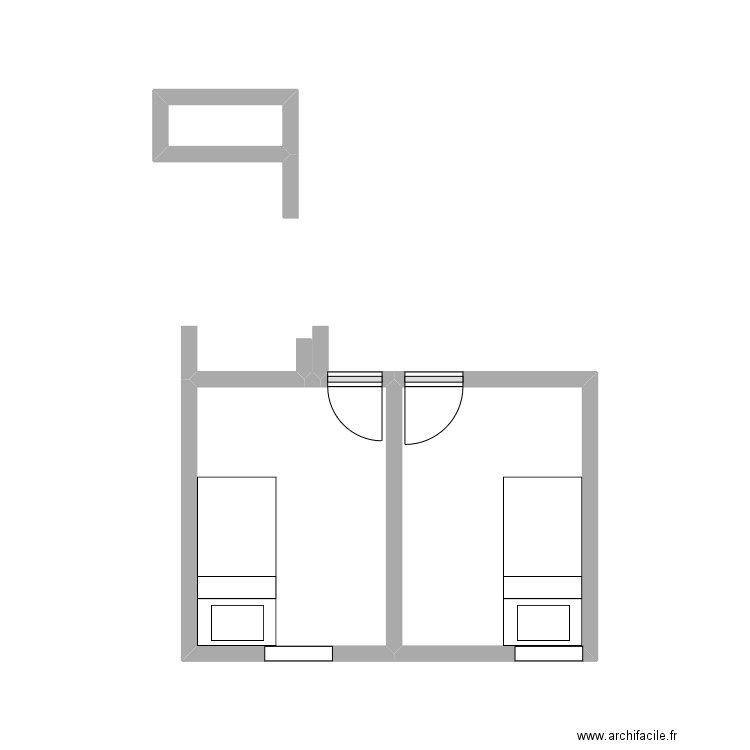 martigues. Plan de 3 pièces et 11 m2