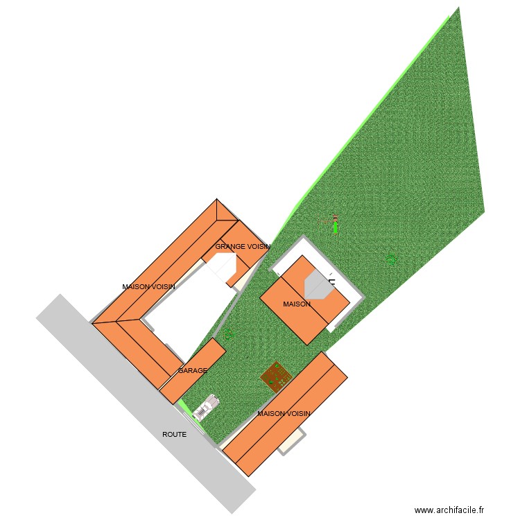 plan  E. Plan de 4 pièces et 406 m2