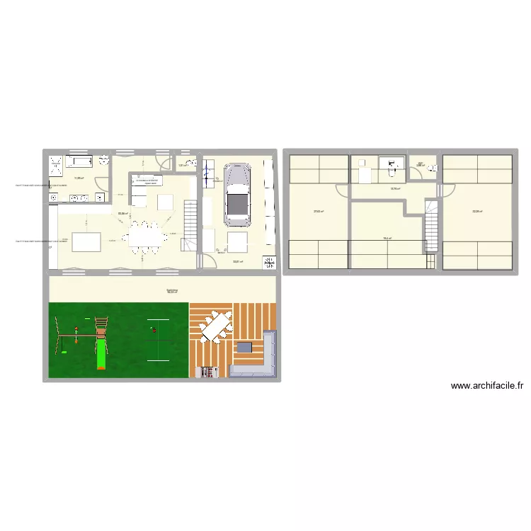MAISON V2. Plan de 10  et 292 m²